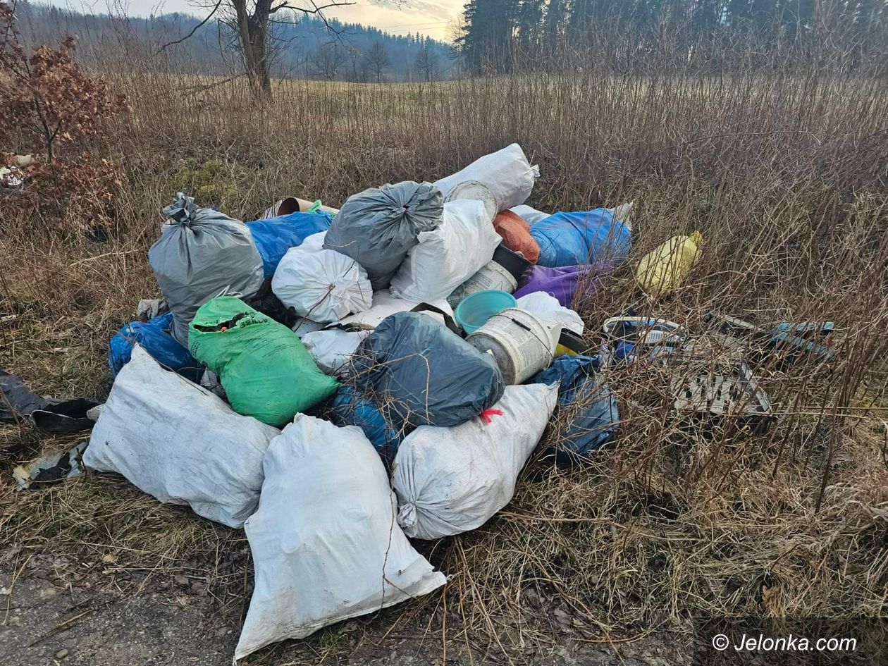 Jelenia Góra: Ktoś wyrzucił śmieci za Mnichem