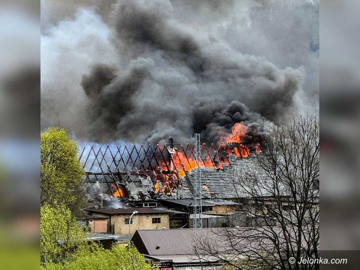 Jelenia Góra: Wielki pożar na Zabobrzu!