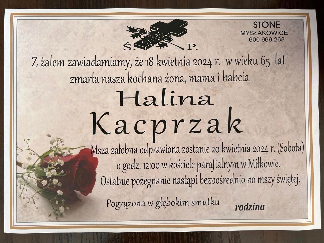 Podgórzyn: Nie żyje Halina Kacprzak