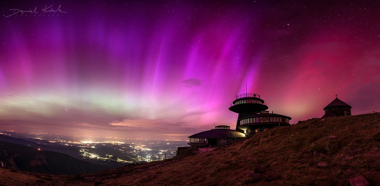 Karkonosze: Zorza też w Karkonoszach