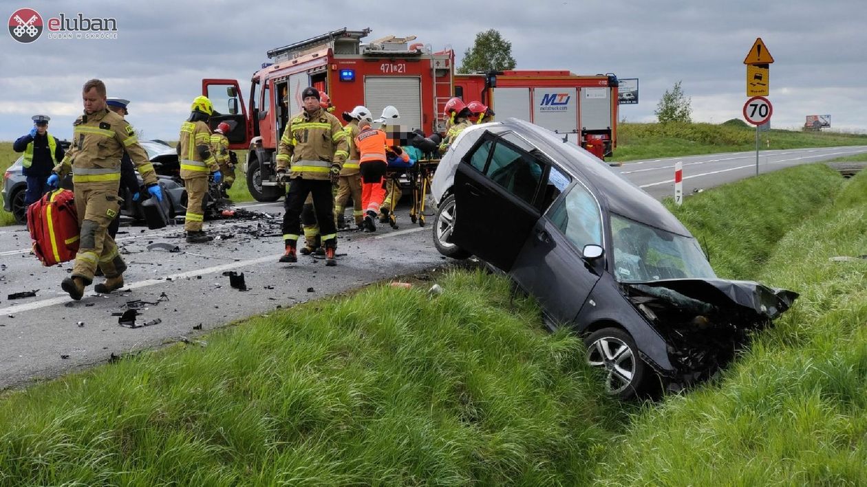 Lubań: Audi kontra Saab: kierowcy cudem przeżyli