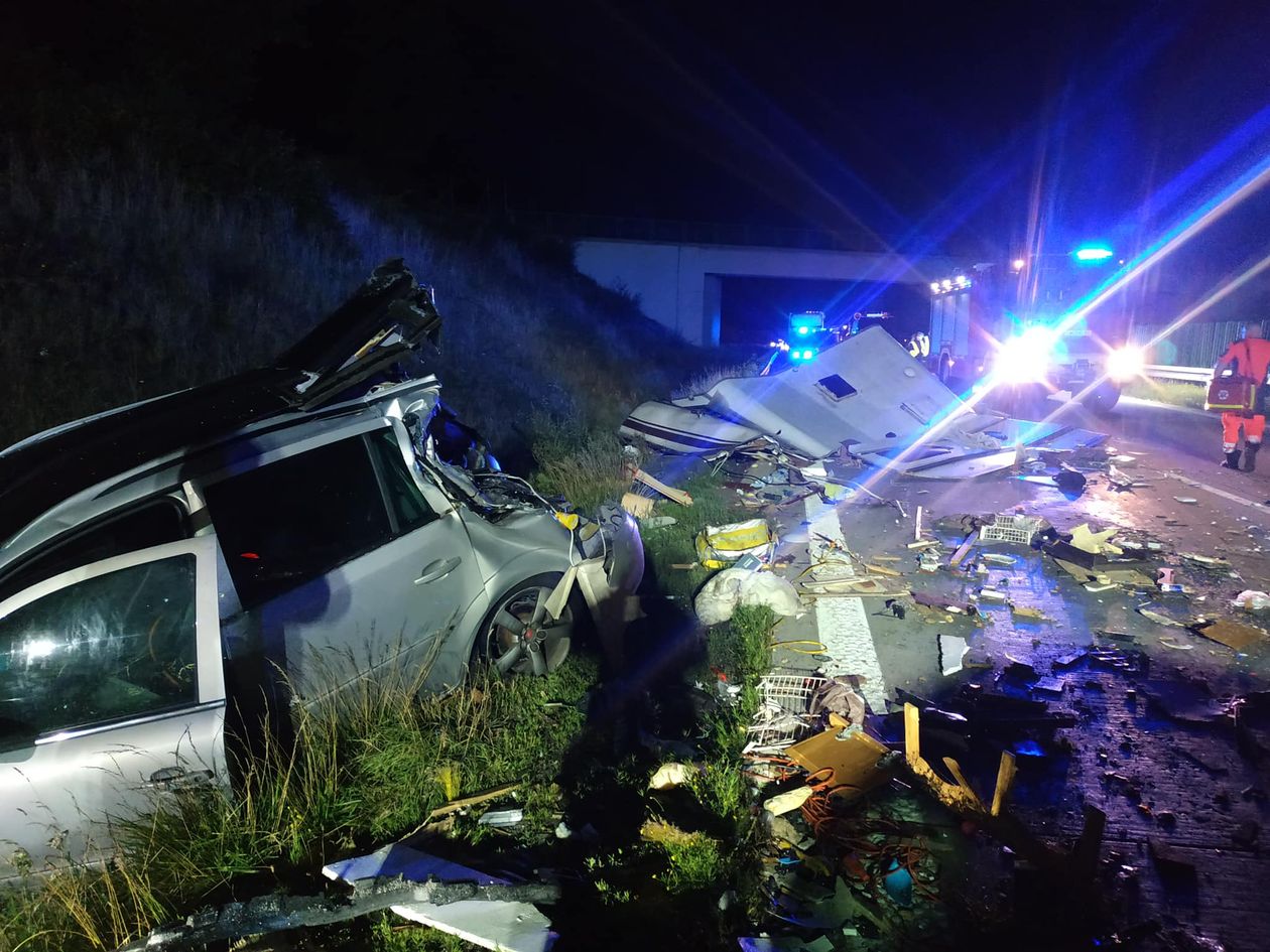 Autostrada A4: Nocne zderzenie na autostradzie