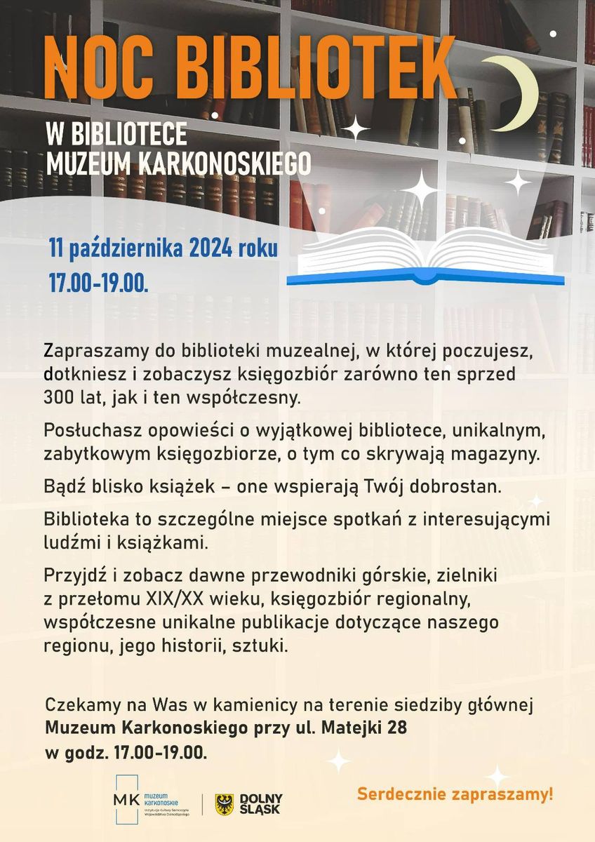 Jelenia Góra: Noc Bibliotek w Bibliotece Muzeum Karkonoskiego w Jeleniej Górze