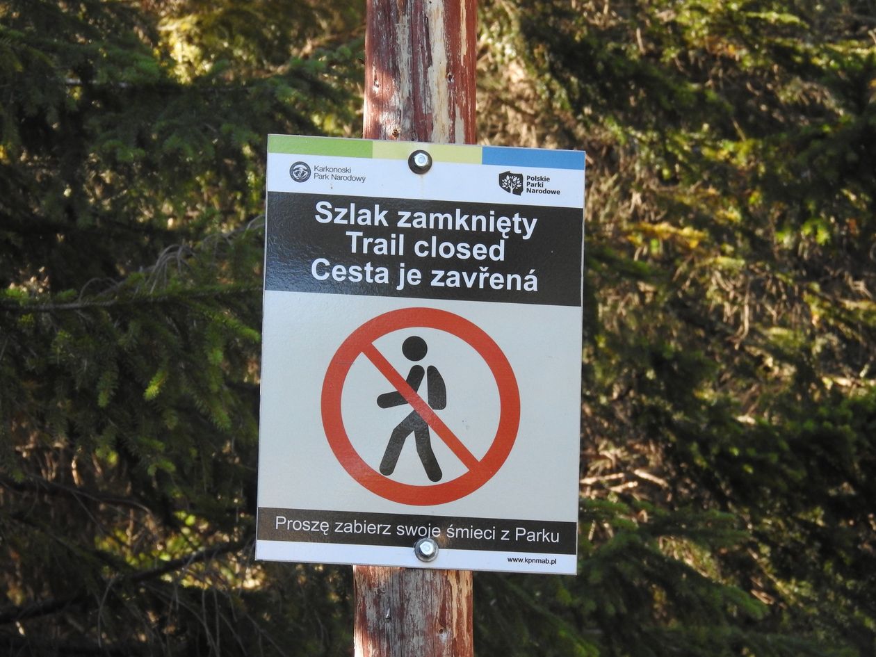 Karkonosze: Zamknięty szlak do schroniska pod Łabskim Szczytem