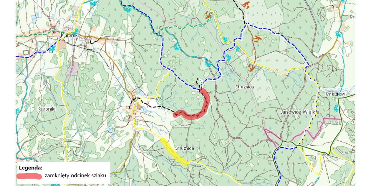 Janowice Wielkie: Utrudnienia w Rudawach Janowickich