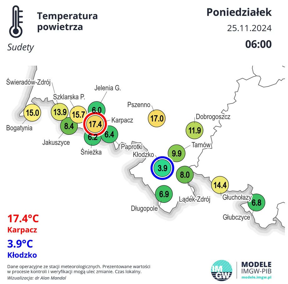 Dolny Śląsk: Pogodowy kołowrotek