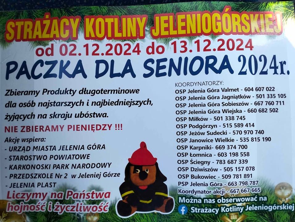 Powiat: Paczka dla seniorów od strażaków