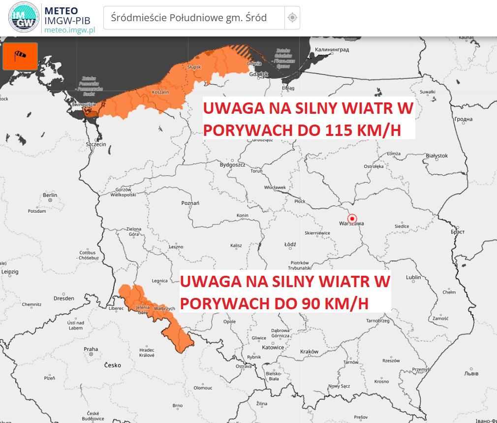 Powiat: Ostrzegają przed silnym wiatrem