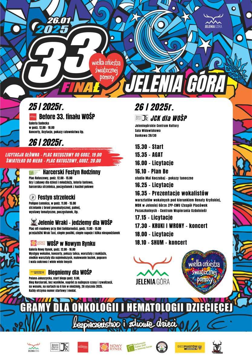 Jelenia Góra: WOŚP w Jeleniej Górze – program