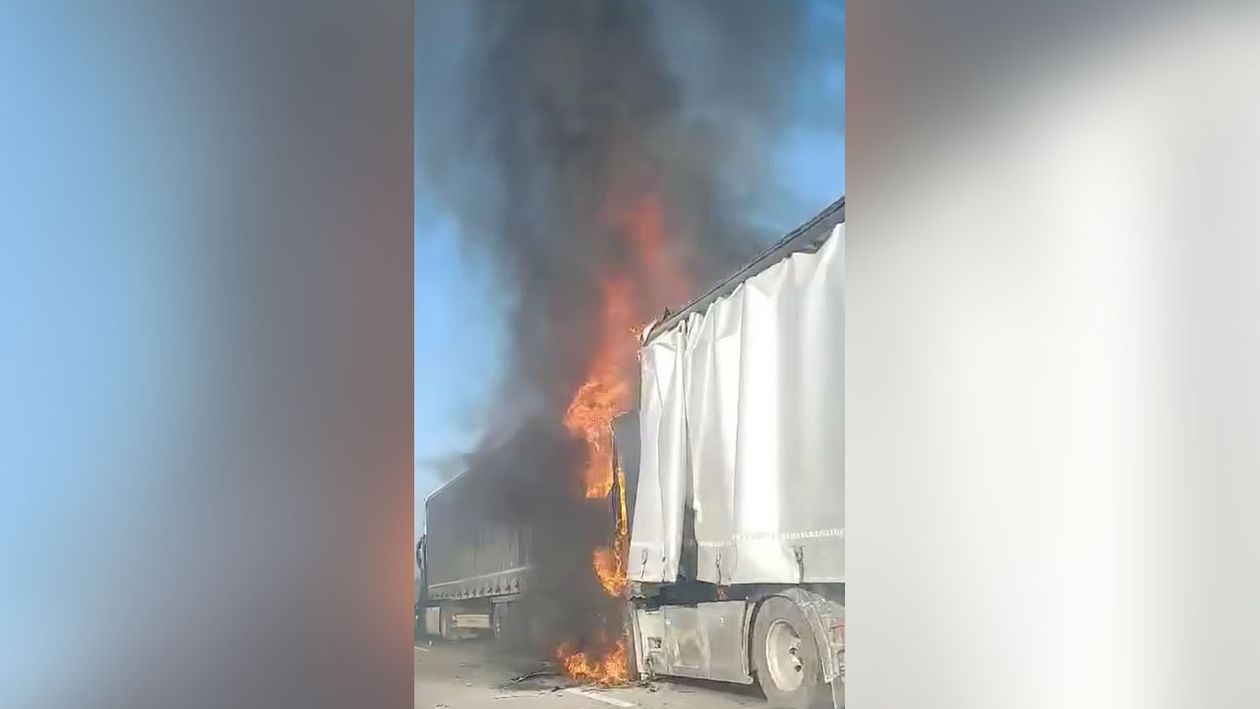 Autostrada A4: Na autostradzie spaliły się 2 ciężarówki