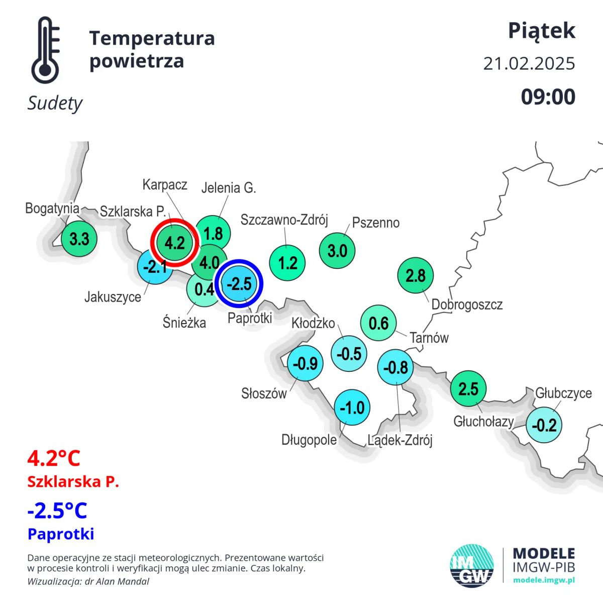 Jelenia Góra: Mróz szybko "ucieka" – przyszły tydzień same plusy