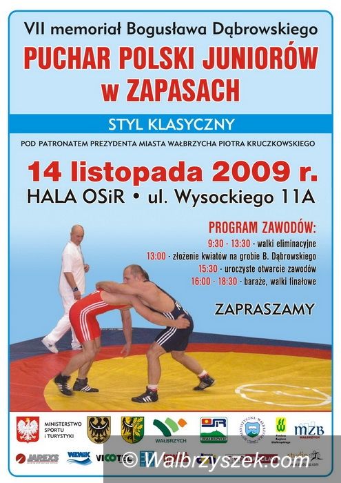 Wałbrzych, OSiR: Puchar Polski Juniorów w Zapasach w sobotę