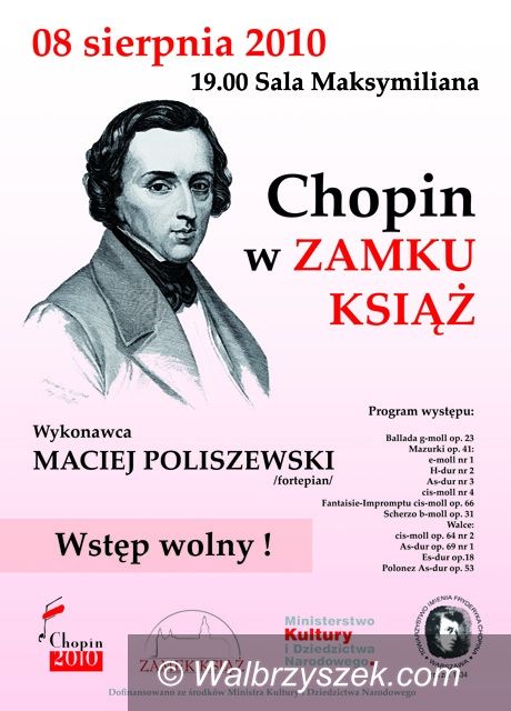 Wałbrzych: Muzyka Chopina zabrzmi w Książu