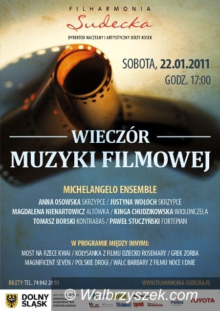 Wałbrzych: Filmowe przeboje w filharmonii
