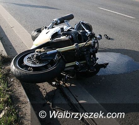 Wałbrzych: Motocyklista zmarł w wyniku odniesionych obrażeń