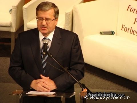 REGION/Świdnica: Prezydent Bronisław Komorowski odwiedził region