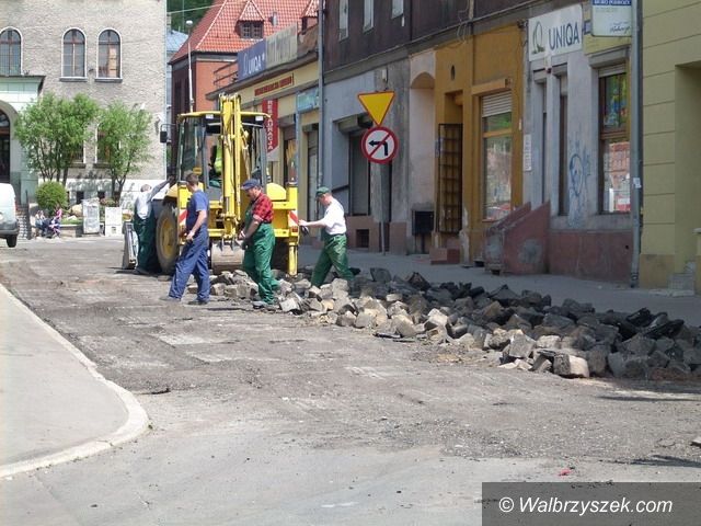 Wałbrzych: Trwa rewitalizacja dróg gminnych w Śródmieściu Wałbrzycha