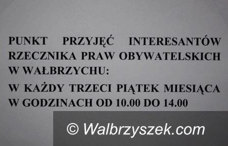 Wałbrzych: Jutro w Wałbrzychu kolejny dyżur RPO