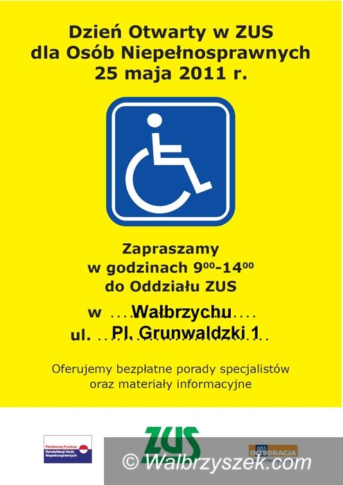 Wałbrzych: Dzień Otwarty w ZUS dla Osób Niepełnosprawnych