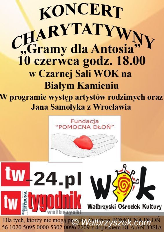 Wałbrzych: Koncert charytatywny i licytacje atrakcyjnych przedmiotów – wszystko na rzecz chorego Antosia!