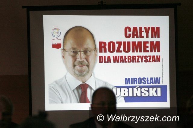Wałbrzych: Mirosław Lubiński zaprezentował sztab, hasło i program