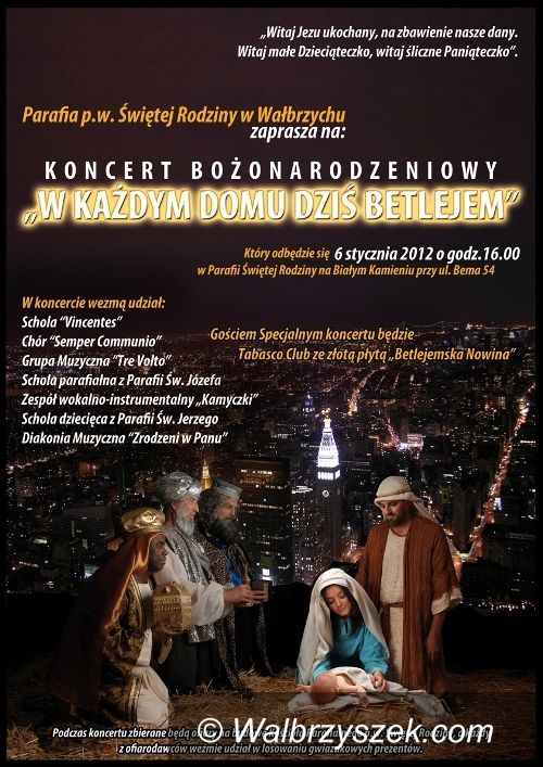 Wałbrzych: Koncert Bożonarodzeniowy dla mieszkańców Wałbrzycha