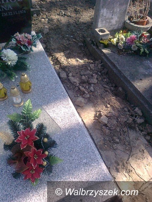Wałbrzych: Śmieciowy problem na cmentarzu