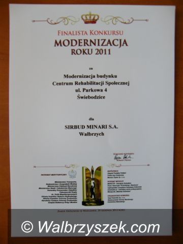 Świebodzice: Świebodzice finalistą Modernizacji Roku 2011