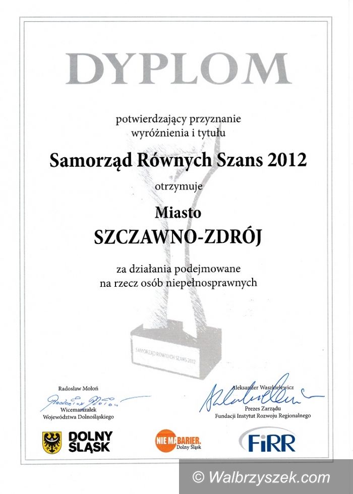 Szczawno-Zdrój: Samorząd Równych Szans 2012