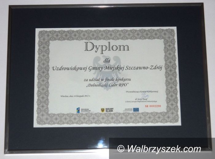 Region: Szczawno–Zdrój w pierwszej dziesiątce laureatów konkursu „Dolnośląski Lider RPO”