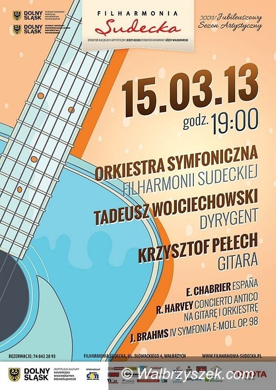 Wałbrzych: „Concerto antico” na gitarę i orkiestrę w Filharmonii Sudeckiej