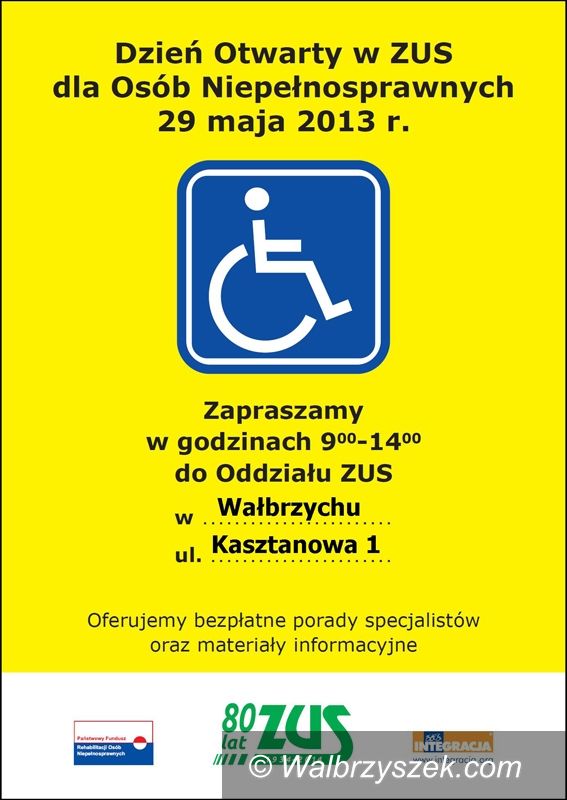 Wałbrzych: Dzień Otwarty w ZUS dla Osób Niepełnosprawnych