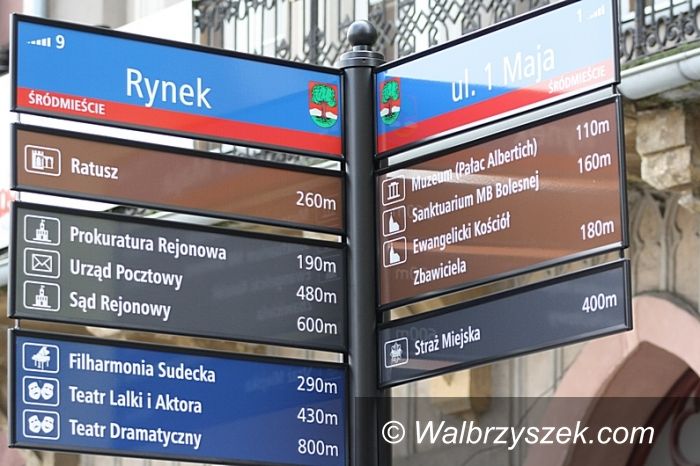 Wałbrzych: Nowe tablice i ulicowskazy w Wałbrzychu