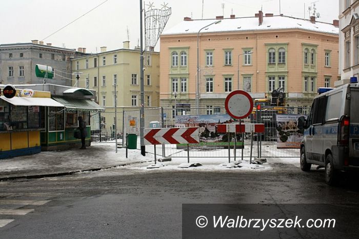 Wałbrzych: Plac Magistracki w trakcie rekonstrukcji