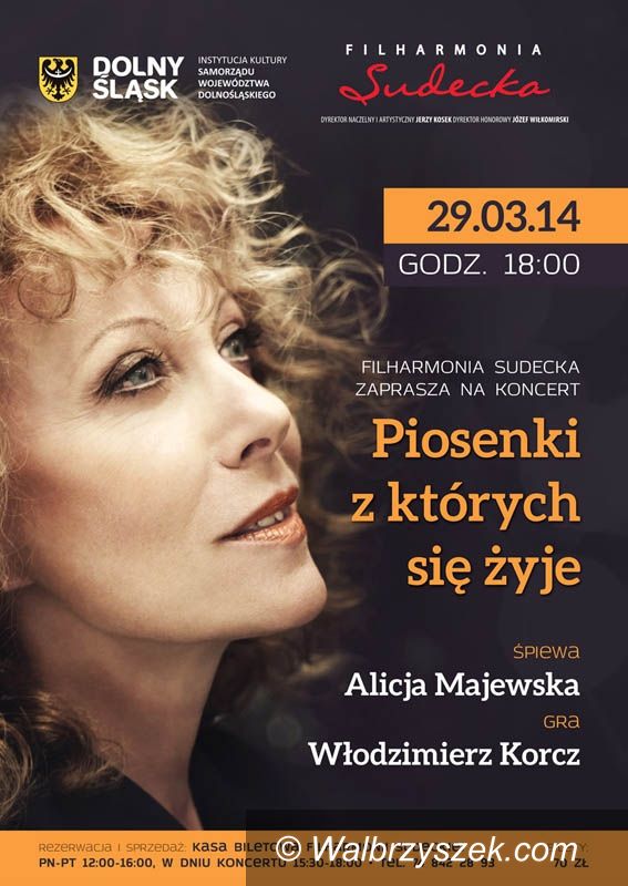 Wałbrzych: Koncert Alicji Majewskiej w wałbrzyskiej Filharmonii Sudeckiej