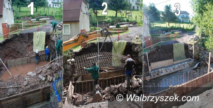 Głuszyca: Trwa odbudowa mostu w Głuszycy Górnej