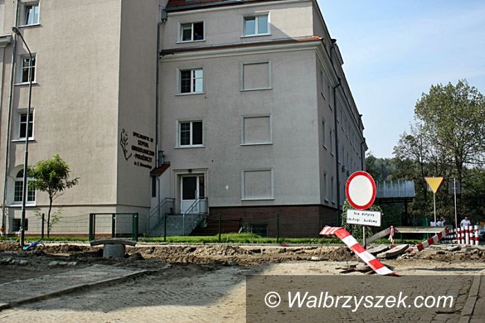 Wałbrzych: Trwa remont ulicy Paderewskiego