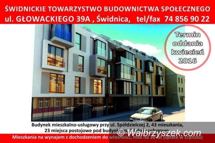 Region: Świdnica:  Nowe mieszkania przy ul. Spółdzielczej