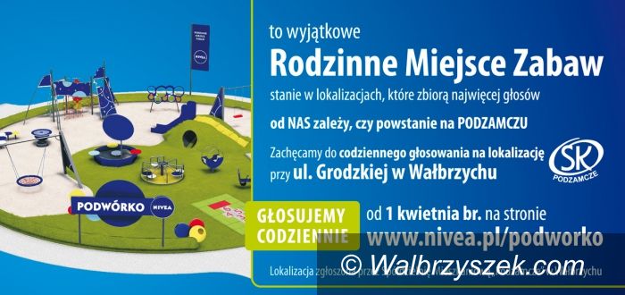 Wałbrzych: Przyłącz się do akcji i głosuj na Podwórko NIVEA przy ul. Grodzkiej w Wałbrzychu