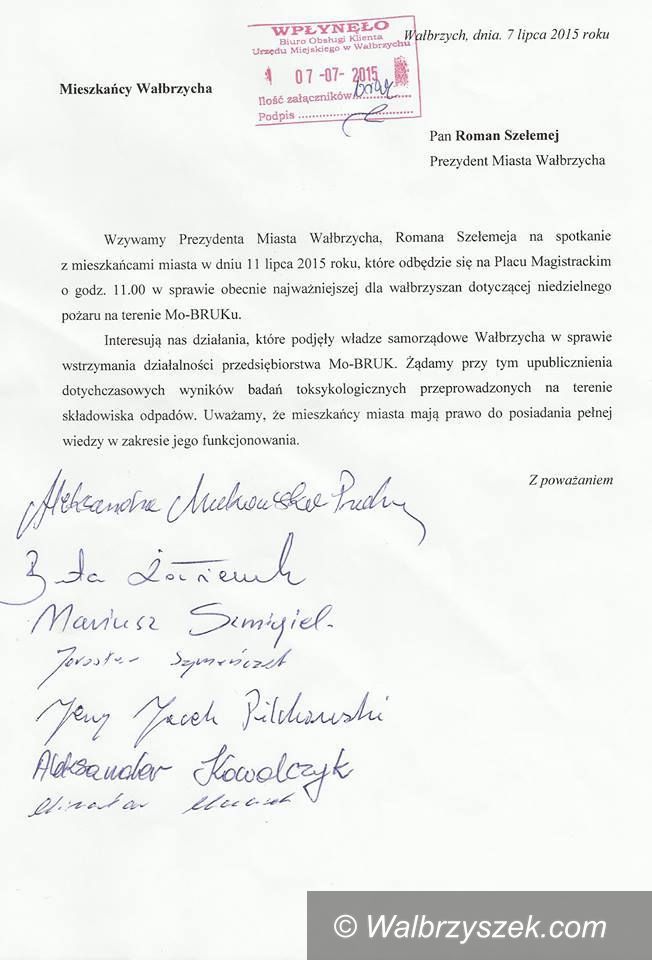 Wałbrzych: Wałbrzyszanie chcą się spotkać z prezydentem Szełemejem w sprawie Mo–Bruku