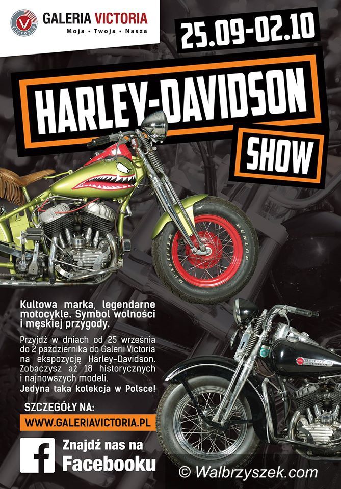 Wałbrzych: 18 modeli motocykli marki Harley–Davidson w Galerii Victoria
