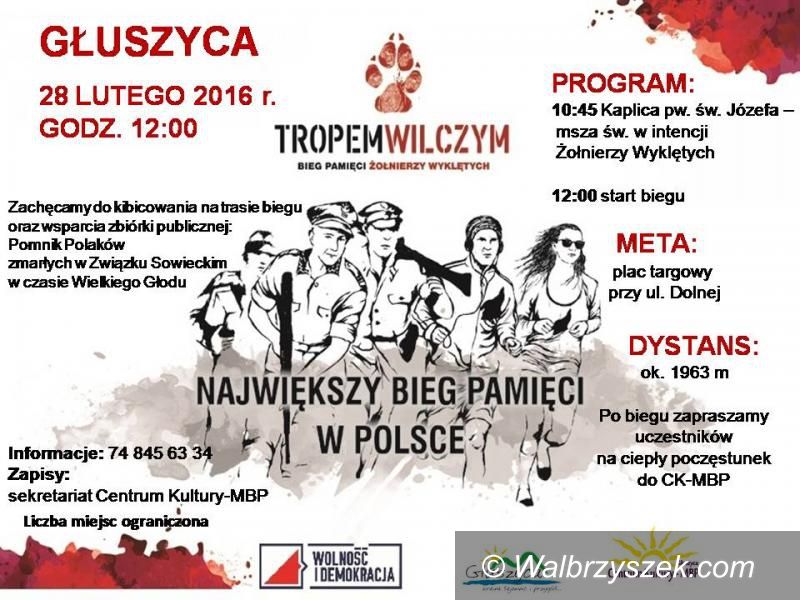 Głuszyca: "Tropem Wilczym. Bieg Pamięci Żołnierzy Wyklętych" –  28 lutego w Głuszycy