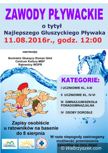 Głuszyca: Zawody pływackie w Głuszycy