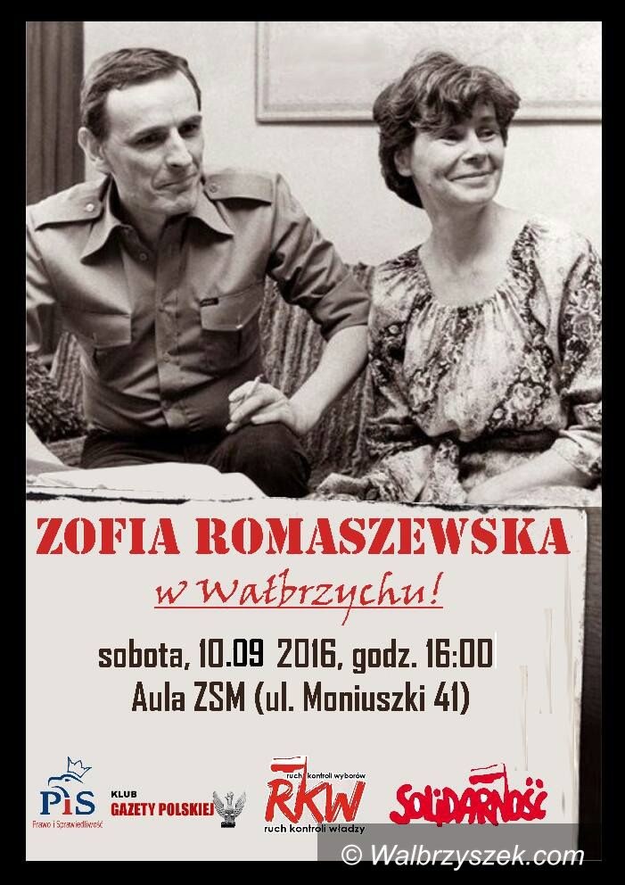 Wałbrzych: Zofia Romaszewska przyjedzie do Wałbrzycha