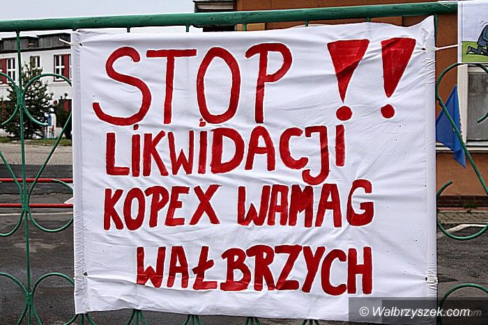 Wałbrzych: Protest zwolnionych pracowników WAMAG–u