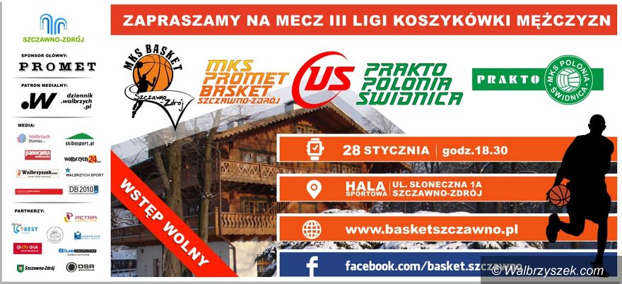 Szczawno Zdrój: III liga koszykówki: Zagramy z Prakto–Polonią