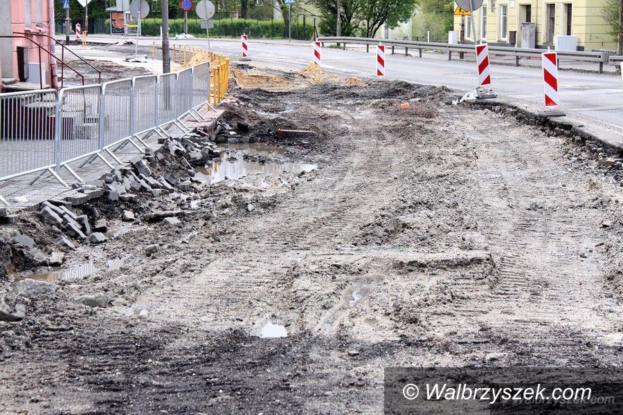 Wałbrzych: Trwa remont ulicy Wrocławskiej