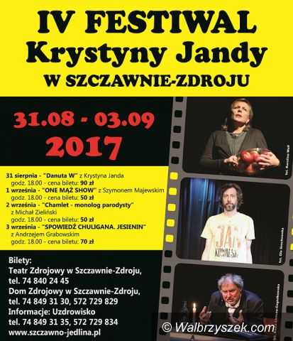 REGION, Szczawno-Zdrój: Już wkrótce kolejny Festiwal Krystyny Jandy