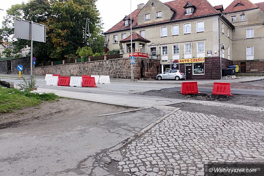 Wałbrzych: Ulica Wrocławska w trakcie remontu