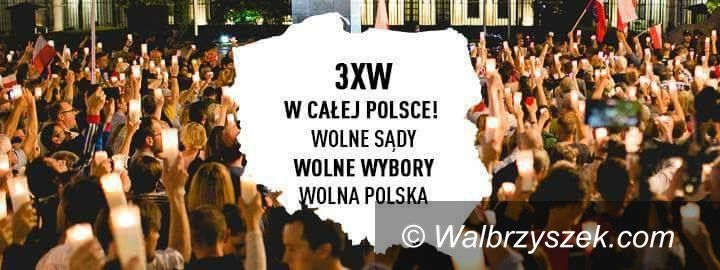 Wałbrzych: Manifestacja w obronie sądów